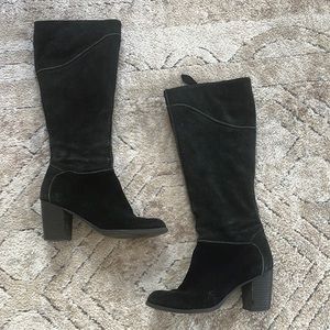 Franco Sarto Black Suede Boots